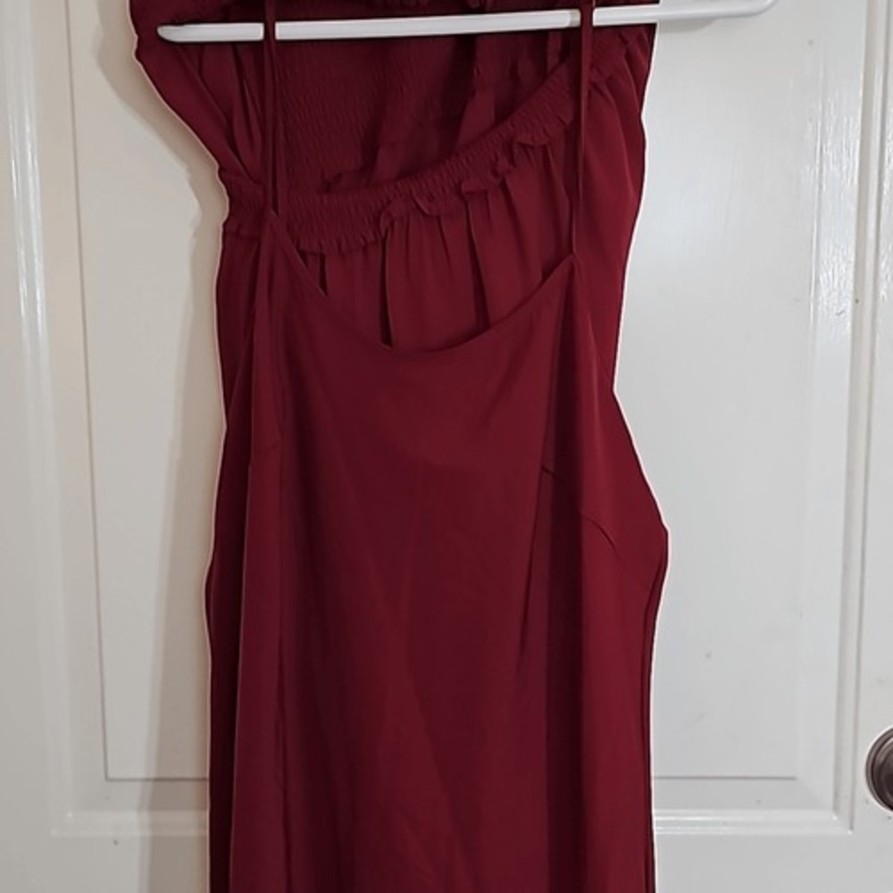 Nannette‎ Lepore Smocked Blouson Dress Size 14, Brick Red - Picture 11 of 11